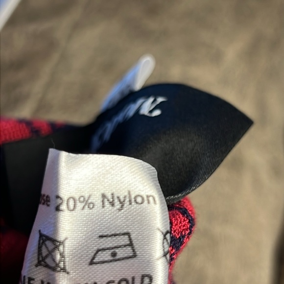 modcloth x Colectif Women’s sweater Med Deep V Neck scoop‎ back Red Blue Floral - Picture 6 of 9